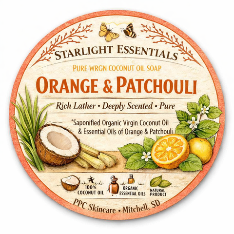 Pure Premium Creations – Handcrafted Coconut Oil Soap Orange Patchouli